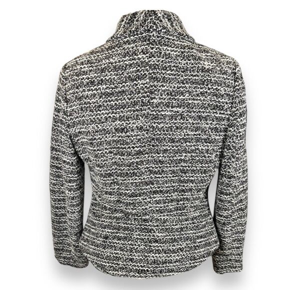Pendleton Boucle Blazer Jacket Womens Size 8P Wool Blend Black White Gray Petite - Picture 4 of 11